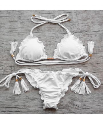 Biquíni Ripple Liso Branco