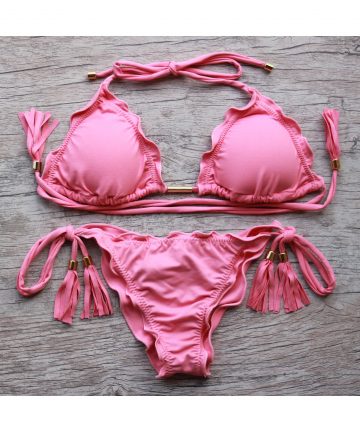 Biquíni Ripple Rosa Mousse de Morango