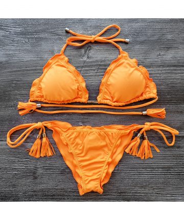 Biquíni Ripple Neon Laranja