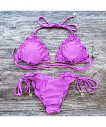 Biquíni Ripple Metallic Roxo